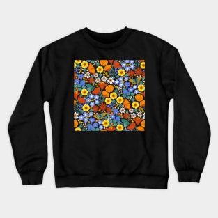 California Wildflowers in 1970s palette Crewneck Sweatshirt